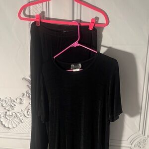 Slinky Brand Black Travelers Two-Piece Set Size Small